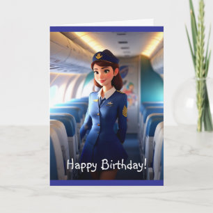 Happy Birthday Stewardess Card
