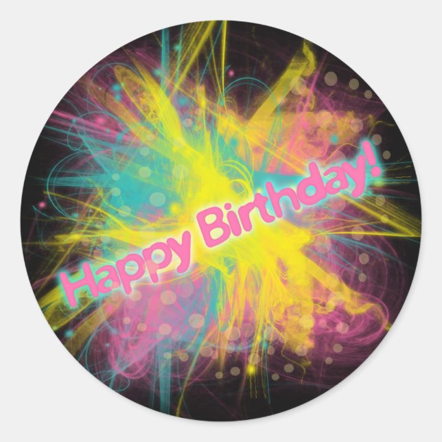 Happy Birthday Sticker (Front)