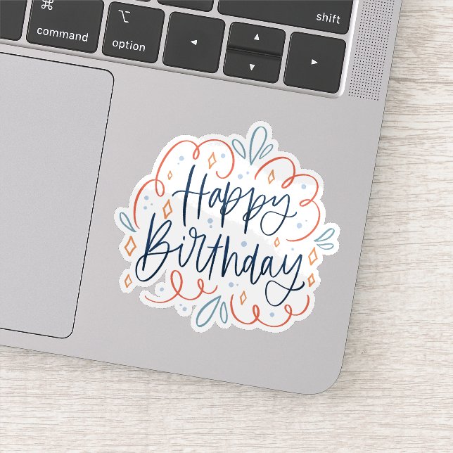 happy birthday sticker  (Detail)