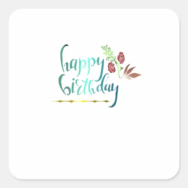 Happy Birthday Sticker (Front)