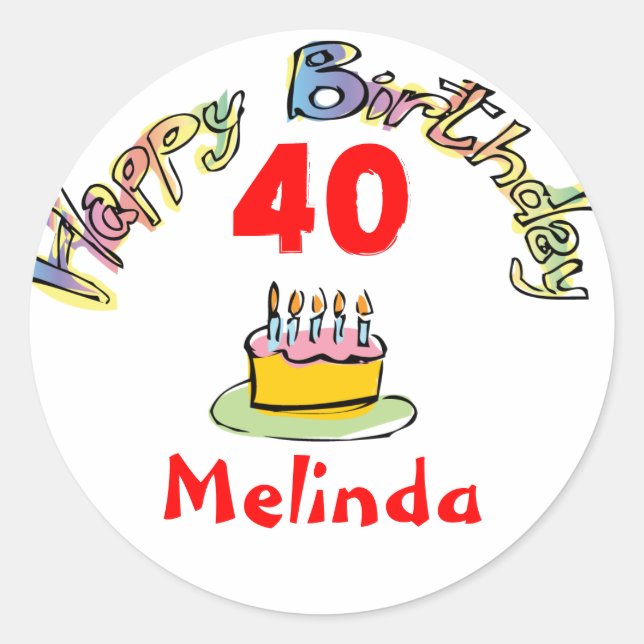 Happy Birthday Sticker (Front)