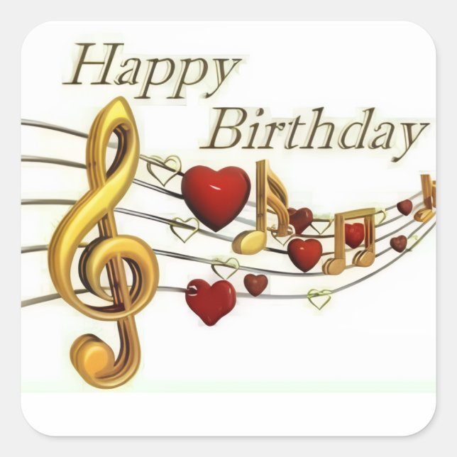 Happy Birthday Sticker (Front)