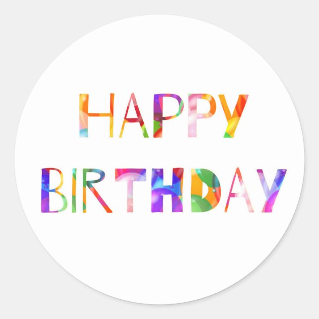 Happy Birthday Sticker (Front)