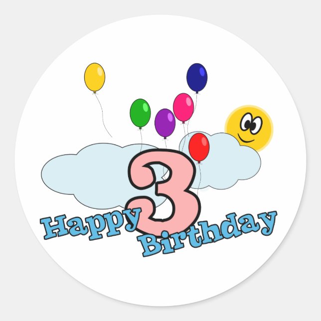 Happy Birthday Sticker (Front)