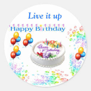 Happy Birthday_Sticker Classic Round Sticker