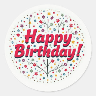 Happy Birthday Sticker Design