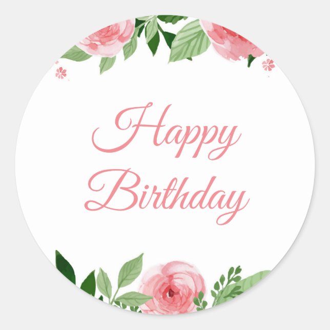 Happy Birthday Stickers (Front)
