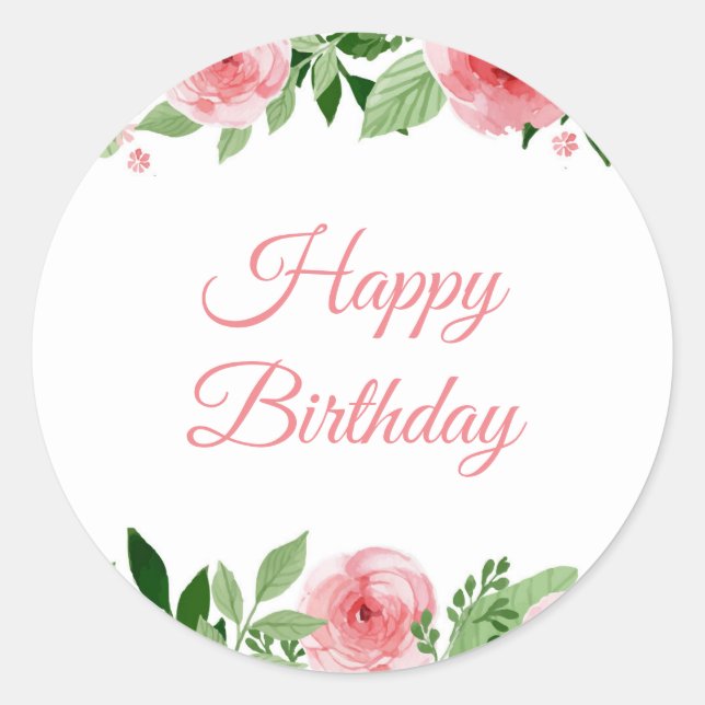 Happy Birthday Stickers (Front)