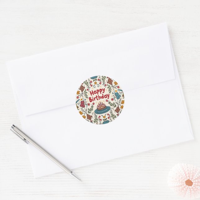 happy birthday stickers (Envelope)