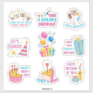 Happy Birthday Stickers
