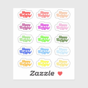 Happy Birthday Stickers