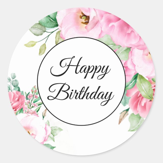 Happy Birthday Stickers (Front)