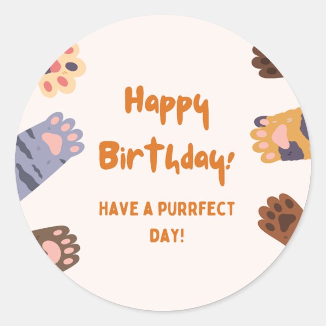 Happy Birthday stickers – Colorful Fun Birthday (Front)