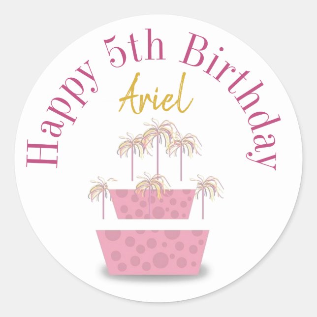 Happy birthday stickers personalised (Front)