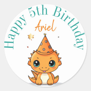 Happy birthday stickers personalised