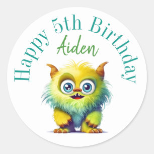 Happy birthday stickers personalised