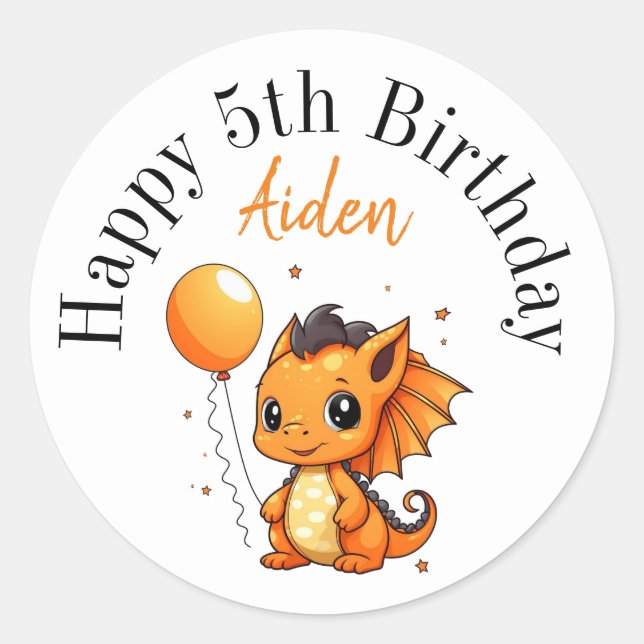 Happy birthday stickers personalised (Front)