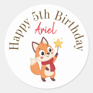 Happy birthday stickers personalized