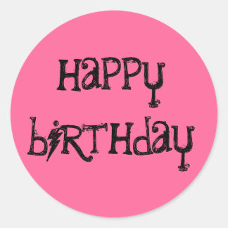 Happy Birthday stickers sketchy text