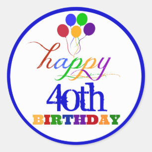 Happy Birthday Stickers with Custom Age