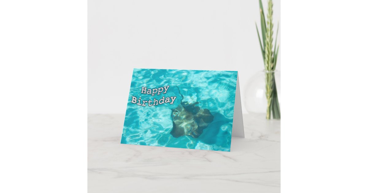 Happy Birthday Sting Ray Card | Zazzle