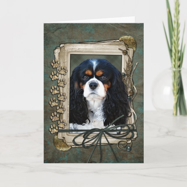 Happy Birthday - Stone Paws - Cavalier Card (Front)