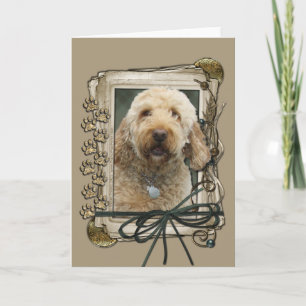 Happy Birthday - Stone Paws - GoldenDoodle Card