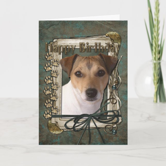 Happy Birthday - Stone Paws - Jack Russell Card (Front)
