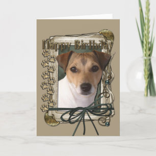 Happy Birthday - Stone Paws - Jack Russell Card