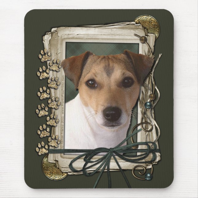 Happy Birthday - Stone Paws - Jack Russell Mouse Mat (Front)