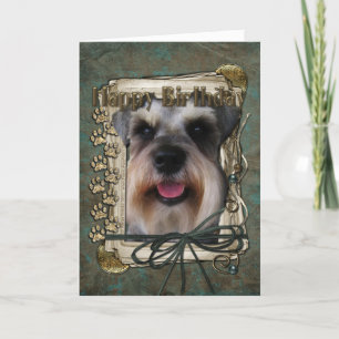 Happy Birthday - Stone Paws - Schnauzer Card