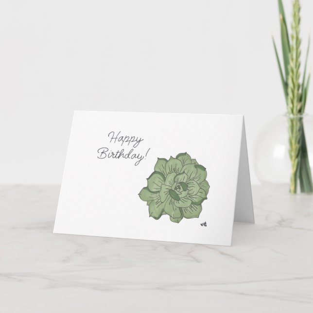 Happy Birthday Succulent 1 Card (Front)