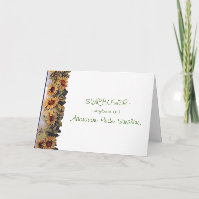 Happy Birthday/Sunflower Card (Front)