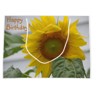 Happy Birthday Sunflower Large Gift Bag