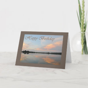 Happy birthday sunrise at the lake card