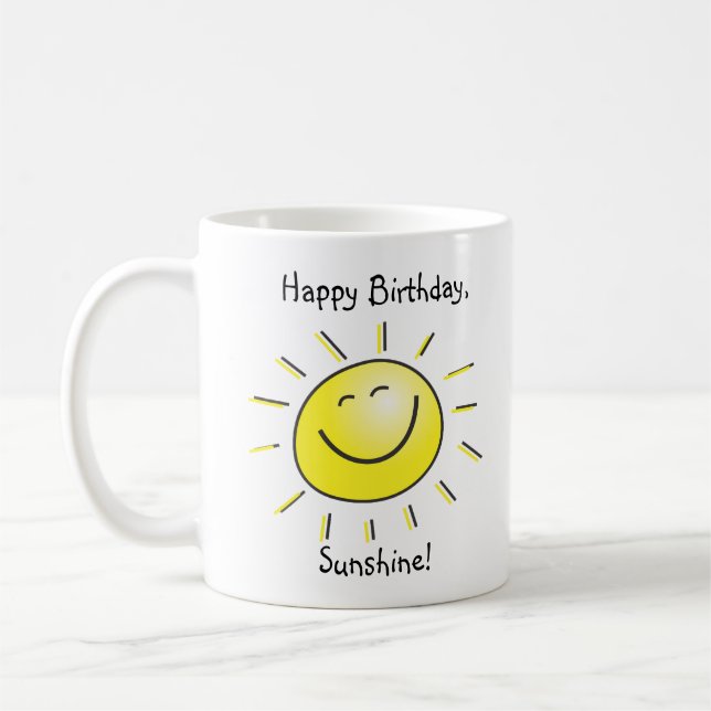 Happy Birthday, Sunshine! Coffee Mug (Left)