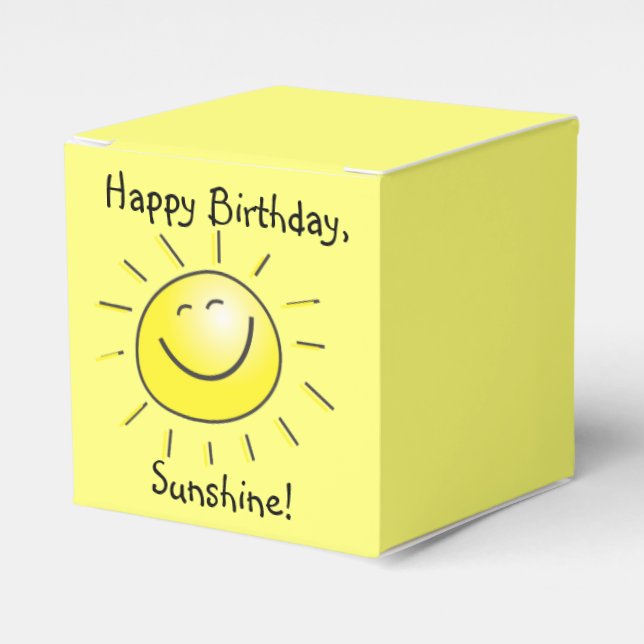 Happy Birthday, Sunshine! Favour Box (Front Side)