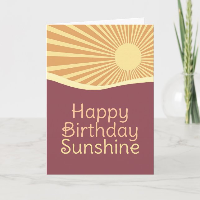 Happy Birthday Sunshine Hills V2 Greeting Card (Front)