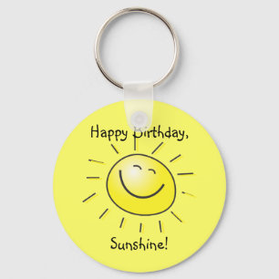 Happy Birthday, Sunshine! Key Ring