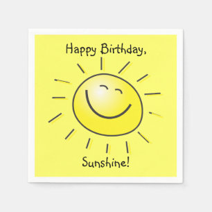 Happy Birthday, Sunshine! Napkin