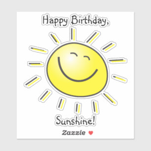 Happy Birthday, Sunshine! Sticker