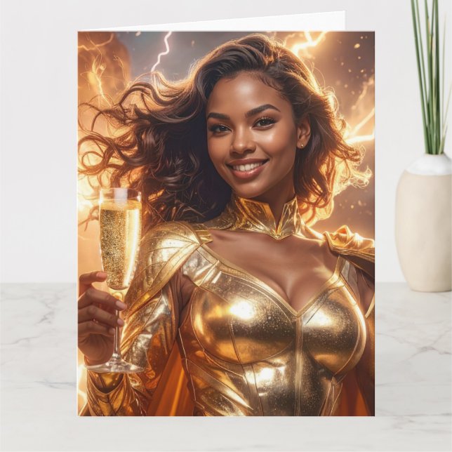 Happy Birthday Superhero Card (Front)