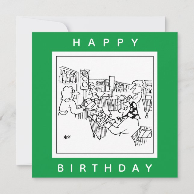 Happy Birthday Supermarket Worker Card (Front)