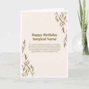 Happy Birthday Surgical Nurse Card
