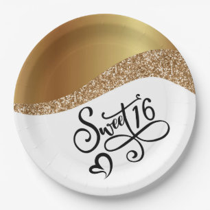 Happy Birthday Sweet 16 Paper Plate