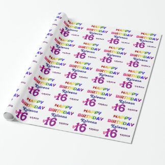 Happy Birthday Sweet 16 Wrapping Paper