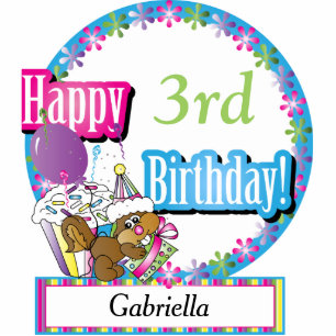 Happy Birthday Sweet Cupcake Squirrel   DIY Text Standing Photo Sculpture