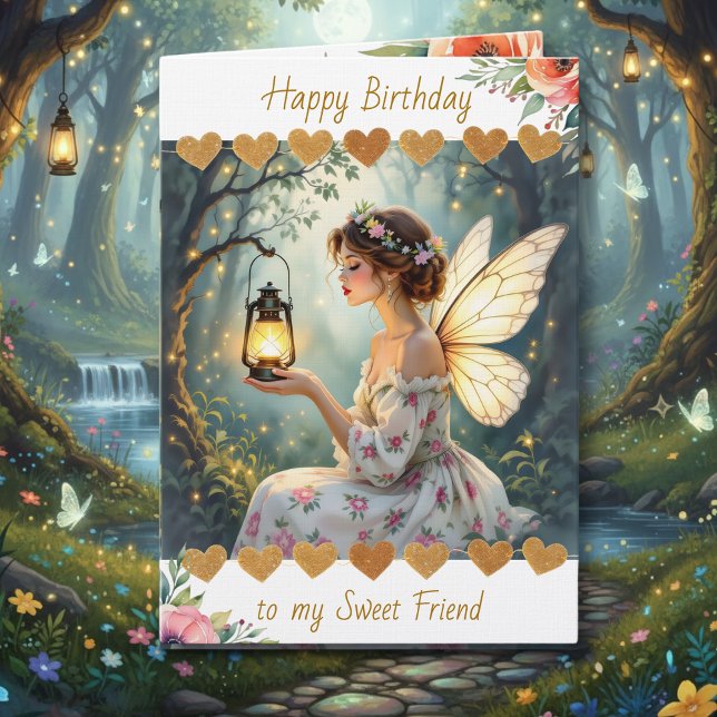 Happy Birthday Sweet Friend | Fairy Themed Card (Creator Uploaded)