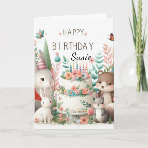  Happy Birthday Sweet Granddaughter Greeting  Card
