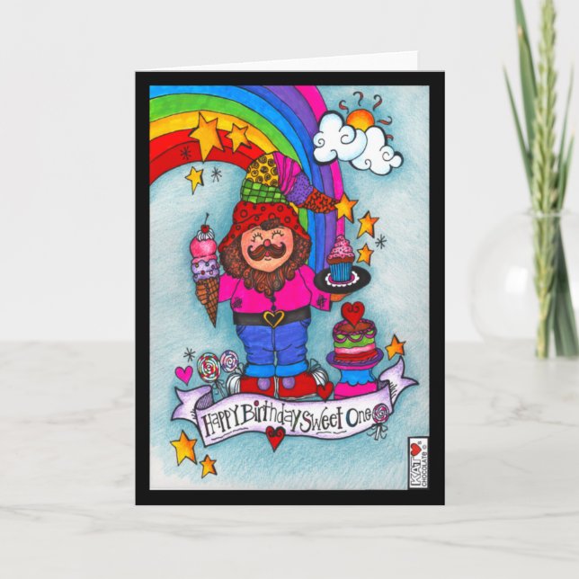Happy Birthday Sweet One Gnomie Card (Front)